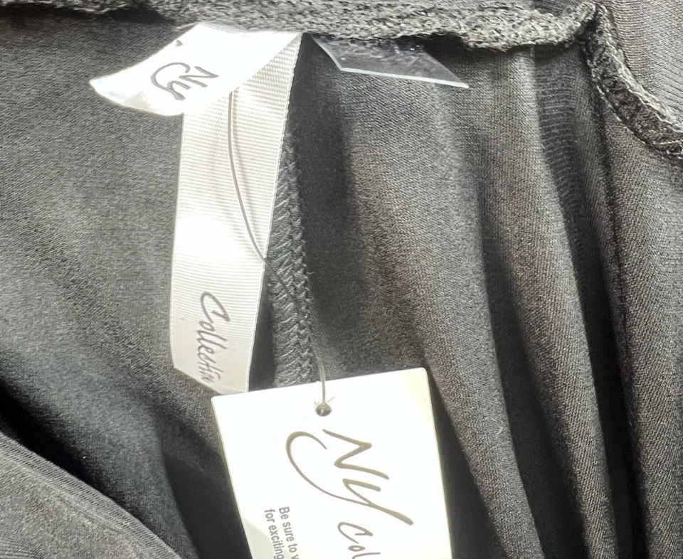 NY Collection Pull On Pants Womens Size XL Petite PXL Black Stretch New - Image 3 of 4