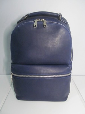 NWT Blue Leather Backpack NWT VALENTINA Italian Blue leather backpack | Mercari main image 4