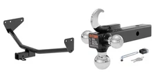 CURT Trailer Hitch 2in Receiver, Multi-Ball Mount w/ Hook & Hitch Lock Kit 13566