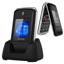Big Button Mobile Phone For Elderly Dual 1200 Milliamp Hours no flash Black LCD