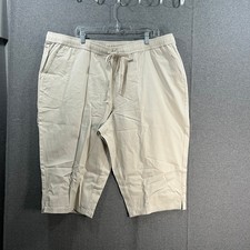 Denim Co. Regular Casual EasyWear Twill Pull-On Skimmers Light Khaki, Size 2X