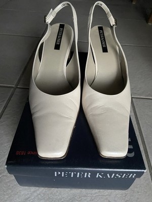 Pumps Peter Kaiser Gr 5 1/2 Hochzeitsschuhe Neu Riemchen Champagner Leder