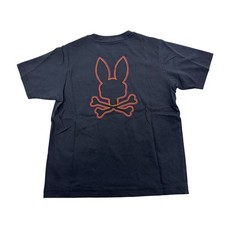 Psycho Bunny Boys 10 12 M Black Cotton Graphic T Shirt Bunny Skull Logo