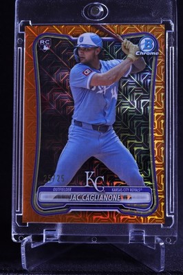 2026 Bowman JAC CAGLIANONE Orange Mojo #'25/25 RC #75