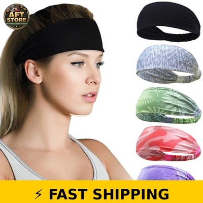 Beister Sports Headbands - 5 Pack, Non-Slip Moisture Wicking