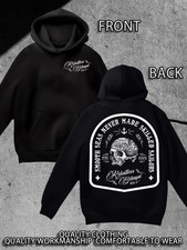 Men'S Heavyweight 310g Cotton Blend Hoodie - Nautical Sailing Graphic Pullover S