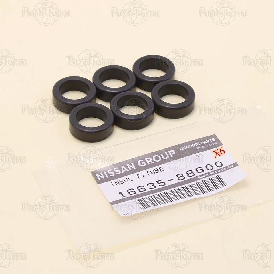 x6 Genuine Nissan PATHFINDER Infiniti QX4 J30 Fuel Injector Insulator 1663588G00 Foto 3 de 4