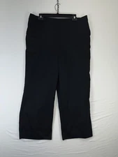 Alfred Dunner Pants Womens 18 Black Pull On Elastic Waist Stretch Casual Dress