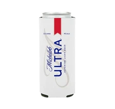 2 New AUTHENTIC MICHELOB ULTRA WHITE SLIM CAN Beer Koozie
