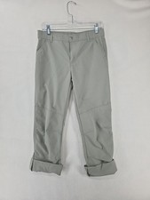 Patagonia Pants Youth XL Gray Hiking Roll Tab Leg Organic Cotton Blend Outdoor