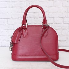 Louis Vuitton Alma BB Purple Epi Crossbody Le...