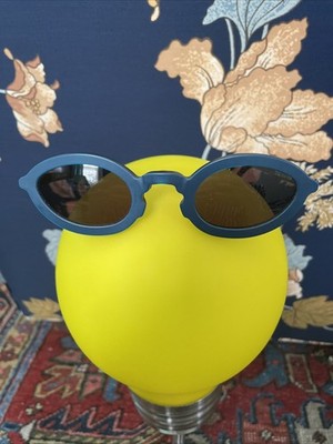 Vintage La Eyeworks Sunglasses Frames Ella 333M Matte Blue Retro Made In Italy