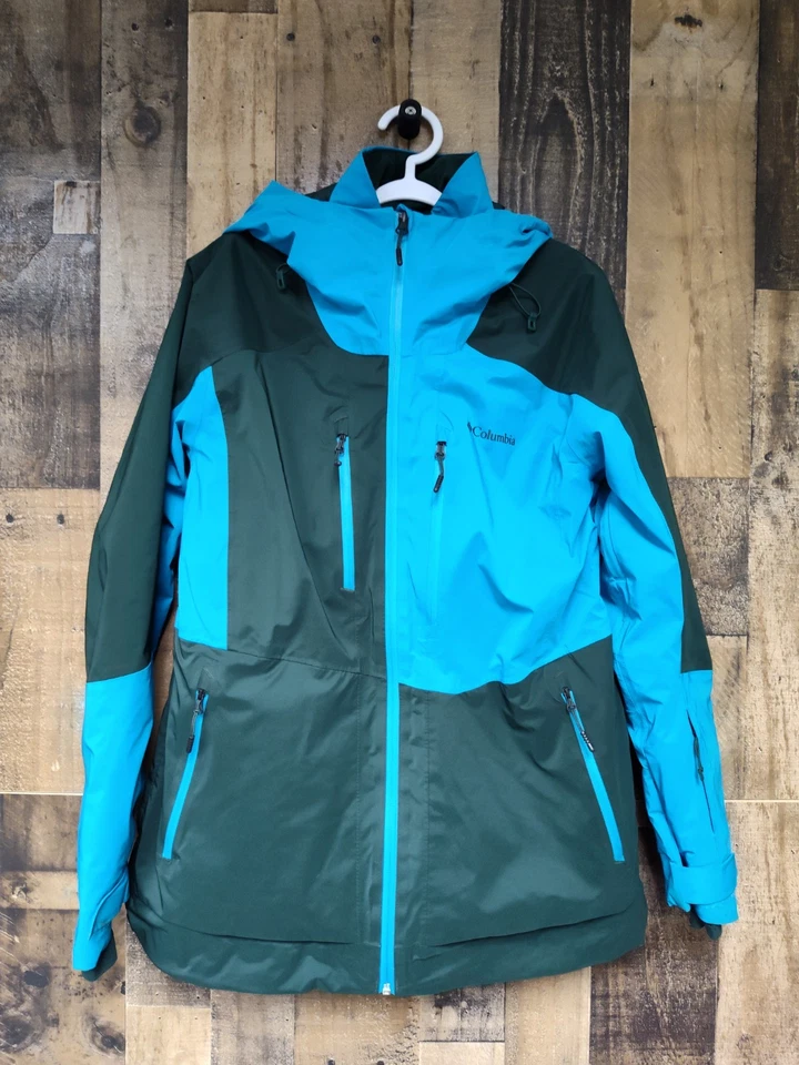 Chaqueta de esquí Columbia Omni-Tech Omni-Heat 3D para mujer - verde/azul - talla M - buena Foto 2 de 4