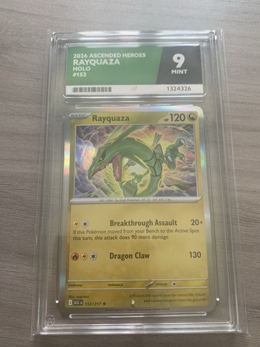 Rayquaza graded ACE 9 for sale on eBay