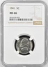 1941 JEFFERSON NICKEL, NGC MS66 028005
