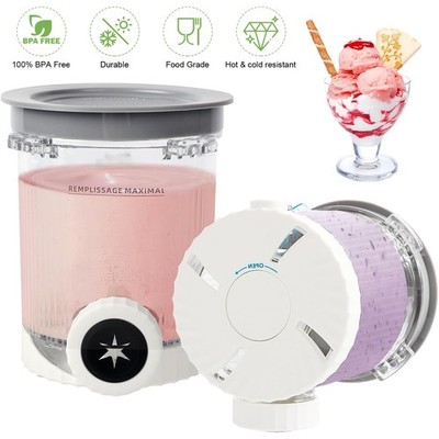 2x Eisbehälter Behälter für Ninja Swirl NC700 NC701 Ice Cream Maker Eismaschine
