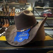Men's Brown Wide Brim Western Hat. Brown Suede Cowboy Hat. Sombrero Vaquero Cafe