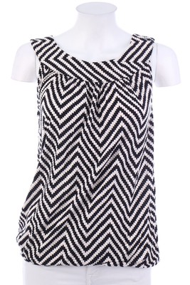 Fashion Highlight Top Geometrisches Muster S schwarz-weiß