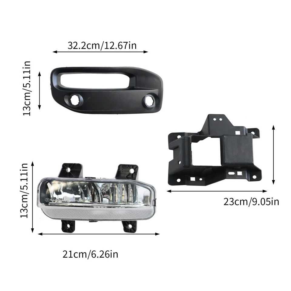 LED Fog Lights w/Wiring Harness Switch For Dodge RAM 2500 3500 2019 2020-22-2024 Foto 4 de 4