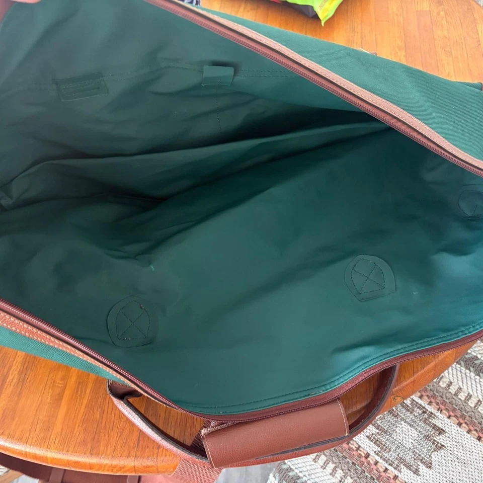 RALPH LAUREN Green and brown canvas shoulder bag - Image 3 of 3