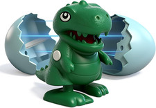 Wind-Up Dinosaur Egg Hatching Toy, Rotate the Egg to Hatch a Walking Animal, Reu