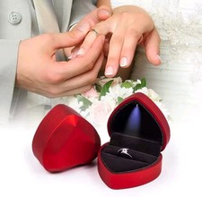 LED Ringbox Herz Ringschachtel Etui Schmuckdose Valentinstag Geschenk Antrag❤️🎁
