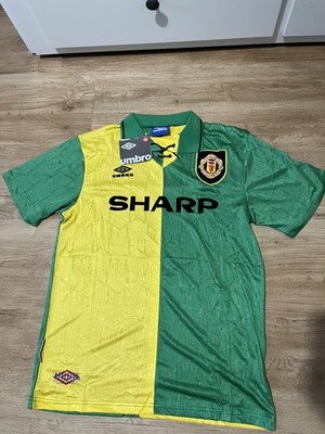 TRIKOT MANCHESTER UNITED GR.L RETRO 1992-94 AUSWÄRTS ''E. CANTONA NR.7'' UMBRO NEU