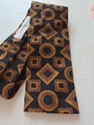 Vintage Rooster Tie Geometric Brown Black Square  End