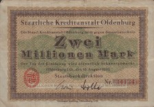 Oldenburg  -  Staatsbankdirektion  -  2 Millionen Mark