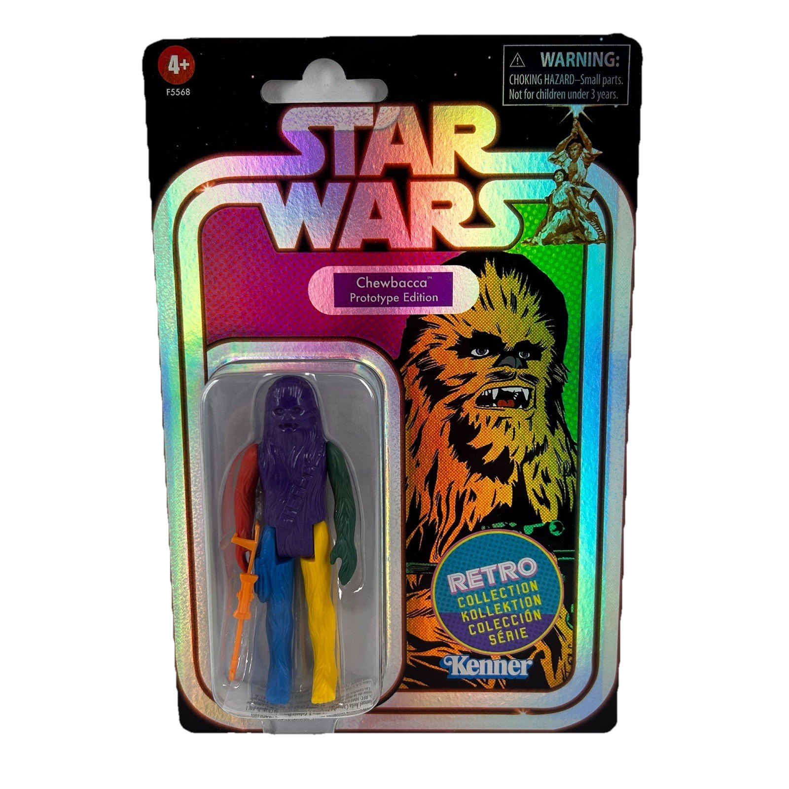 Star Wars Kenner Chewbacca Prototype Retro Collection Purple Figure 3.75” New