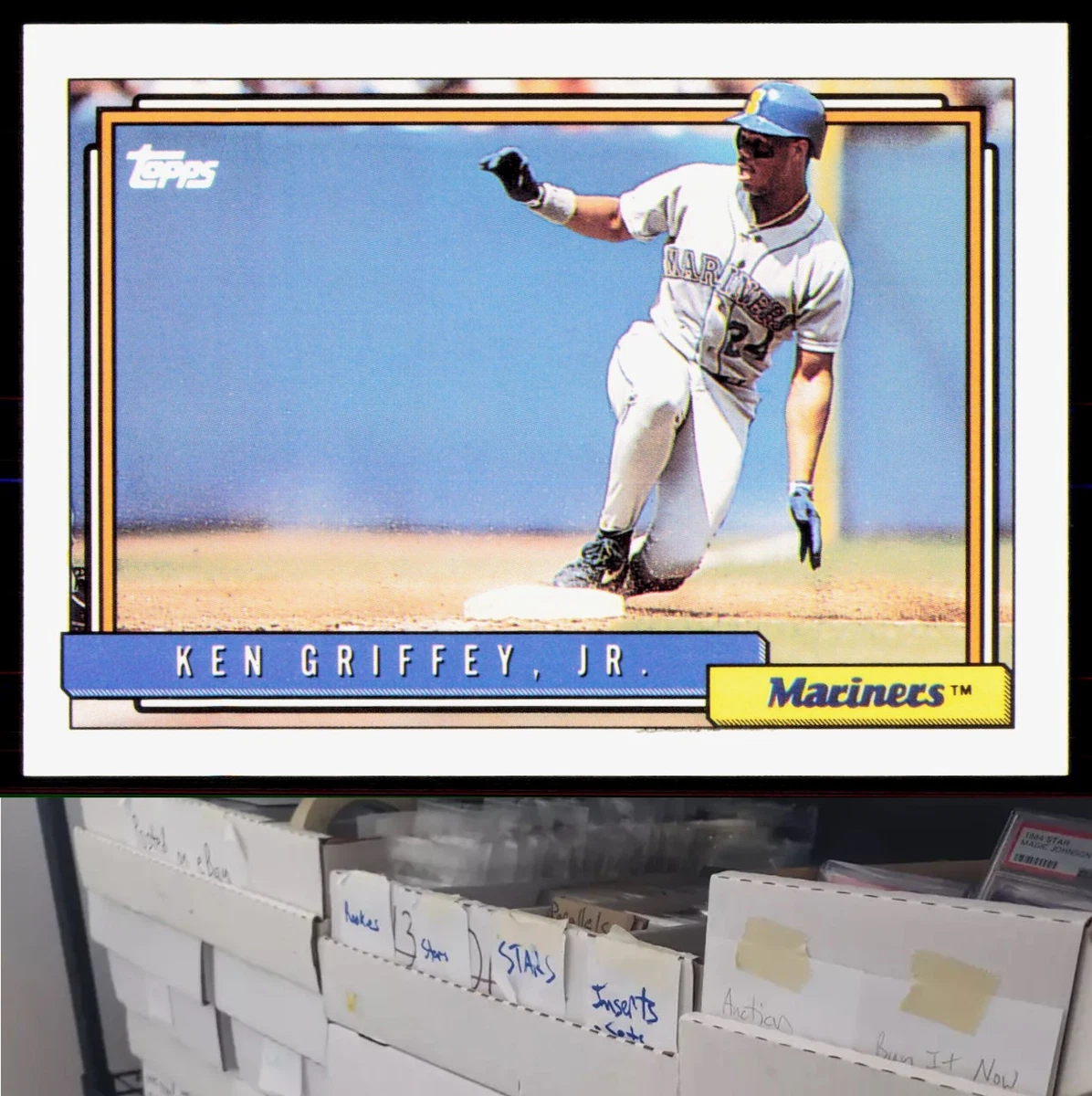 KEN GRIFFEY JR._RELIC CARD_シリアルNo.入り#50 𝐅𝐈𝐑𝐒𝐓 𝐋𝐎𝐎𝐊: Ken Griffey Jr. “before/after” dual relic card 🐐