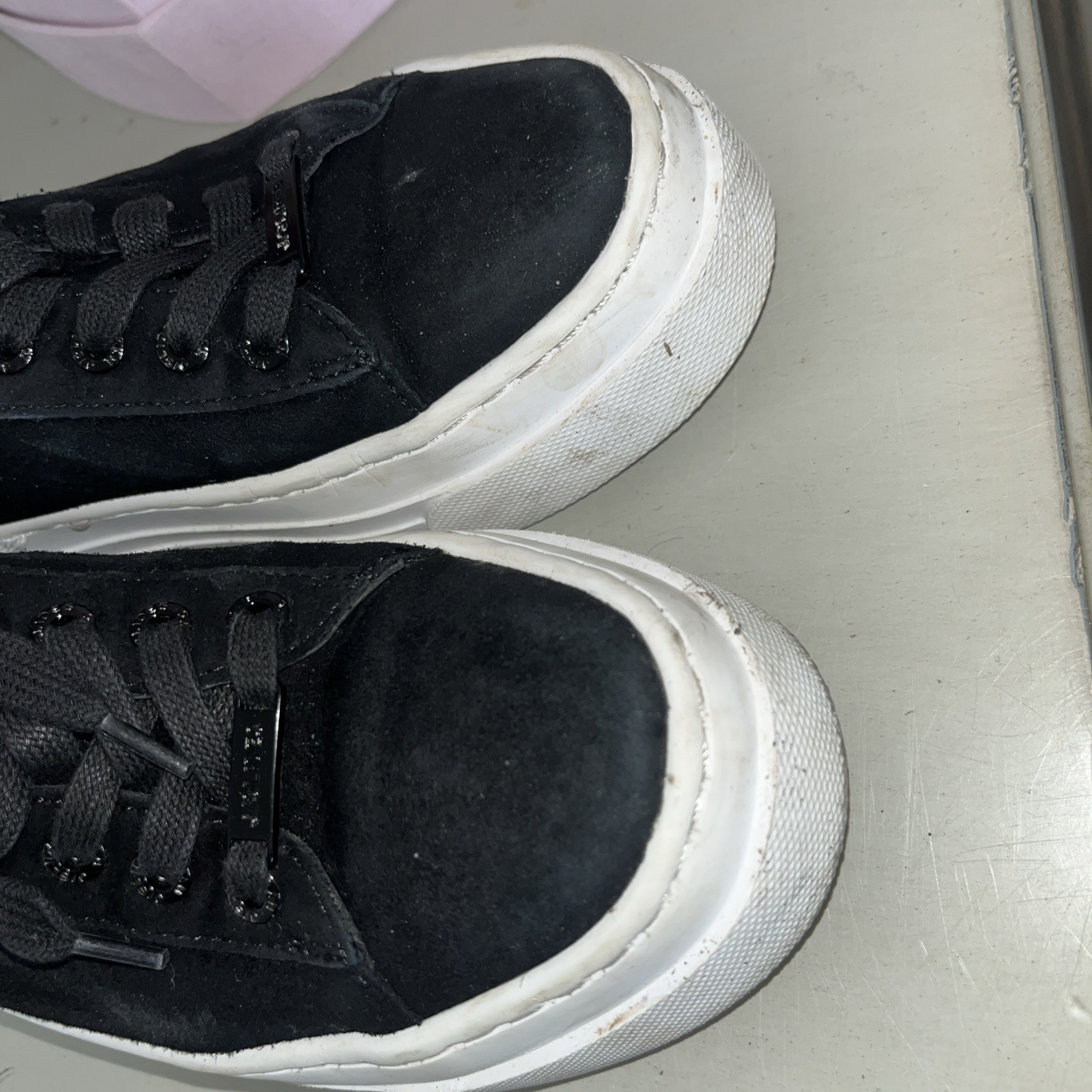 J/Slides Suede Platform Sneaker Black Size 7 - image 3