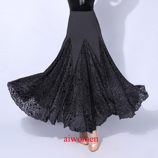 NEW Latin Salsa Tango Rumba Cha Cha Square Ballroom Dance Dress G651 Skirt Black