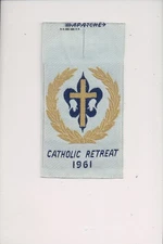 1961 Catholic Retreat Woven patch