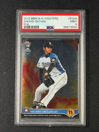 SHOHEI OHTANI PSA 9 2013 BBM  NIPPON HAM FIGHTERS FOIL SP #F02A ROOKIE RC MINT
