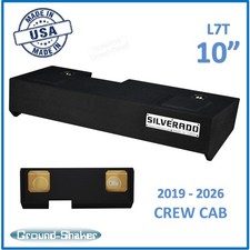 19-26 Chevy Silverado CREW CAB 10" Dual Sub Box Subwoofer Enclosure Solo Baric