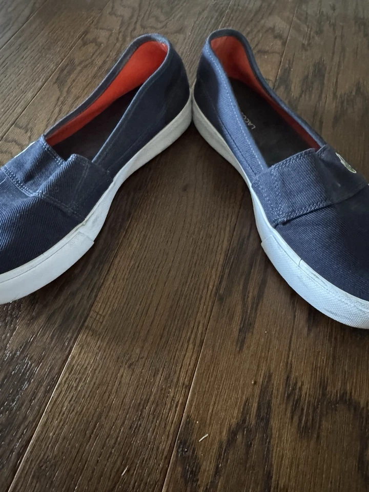 Women’s La coste Navy & White Slip On Tennis Shoes Size 8 Very Preppy - Image 4 of 4