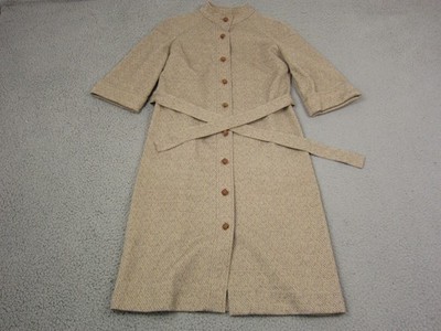 Vintage Country Miss Jacket Womens 10 Brown Belted MOD Tweed 60s Made in USA 3/4