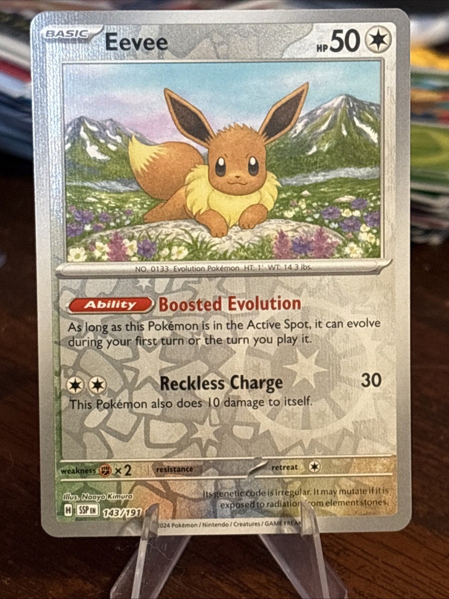 カト太郎EE Revelation850FP 30F Eevee Reverse Holo 143/191 SV08: Surging Sparks Pokemon | NM | eBay