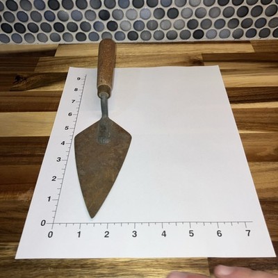 Vintage Goldblatt Trowel W/ Wood Handle Masonry Bricklaying Concrete Tool