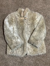 Pamela McCoy Vtg Faux Fur Coat Made In USA XS Womens