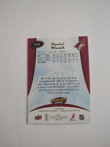 Daniel Winnik Signed Autographed Arizona Coyotes Card - Bild 2 von 2
