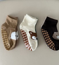 6 Pairs Kids Non-Slip Socks 3-5Y  Toddler Anti Skid Grip Socks Bears Animals