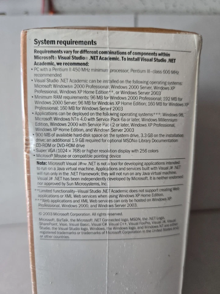 Microsoft Visual Studio .net Academic Version 2003 - Image 3 of 4