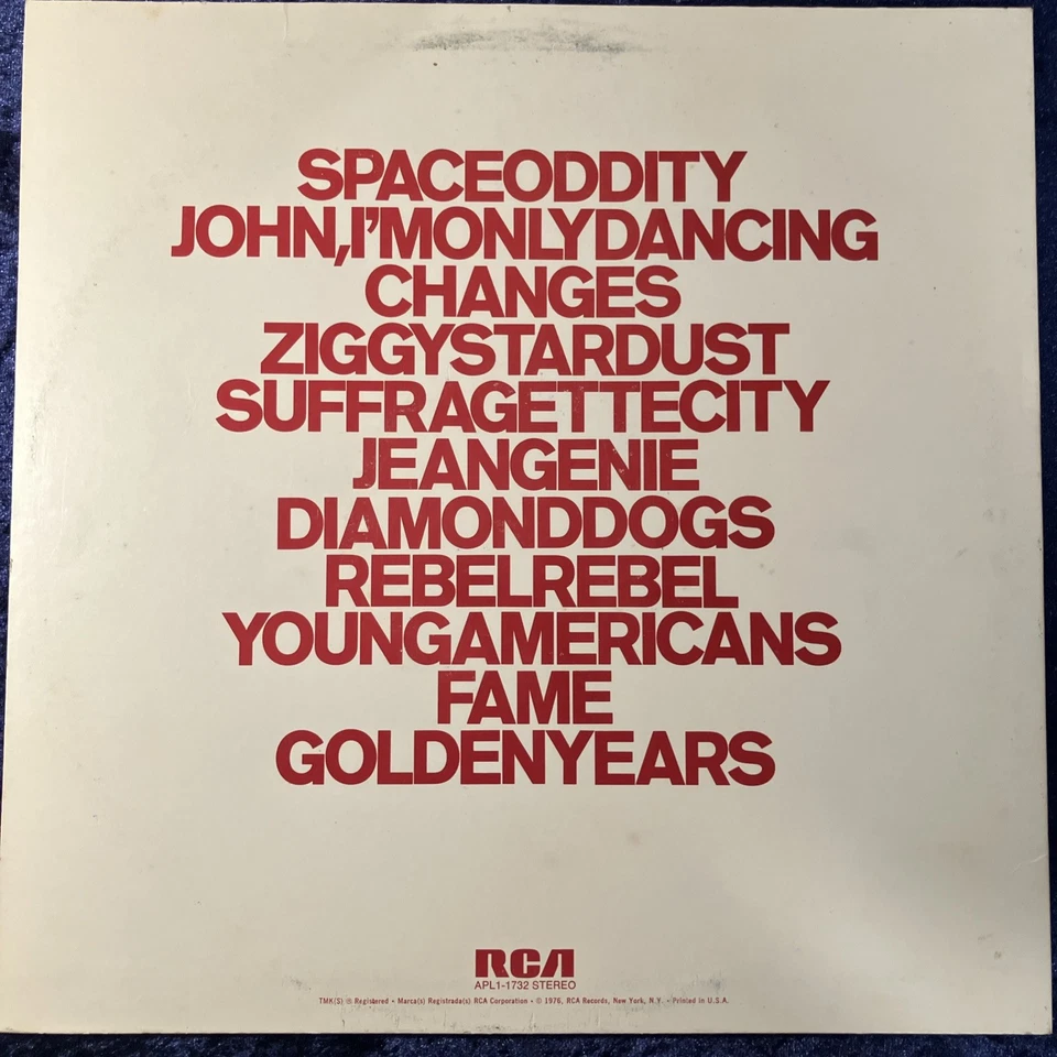 David Bowie - Changes One - LP 1976 Vinyl Hits Best Of VG+ First Pressing - Image 2 of 4