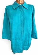 Chicos Teal Women  s Size 2 Blazer/Jacket