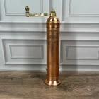 Atlas Pepper Mill Imports Copper Brass Grinder Made in Greece 9" Vintage Style