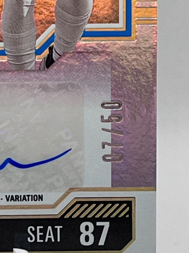 Josh Vann - 2023 Panini Contenders #167 Midfield Ticket Auto /50 Panthers RC SP - Image 3 of 4