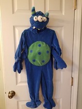 Halloween Costume  Blue/Green 3-eyed, 4-armed monster  24 months