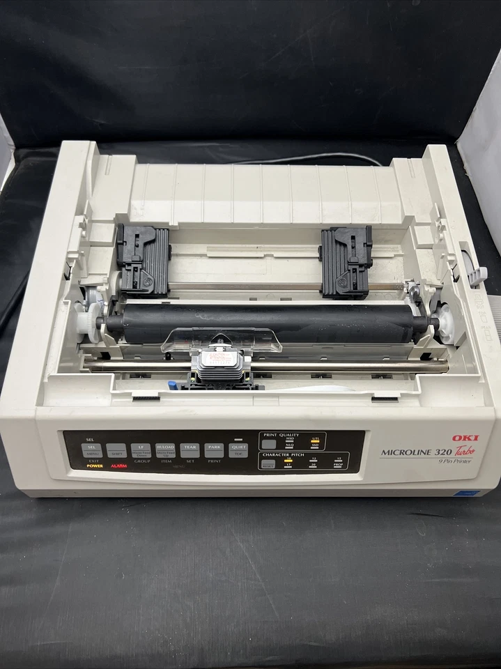 Okidata Microline 320 Turbo GE7000A 9-Pin Mono Dot Matrix Printer - Powers On - Image 4 of 4